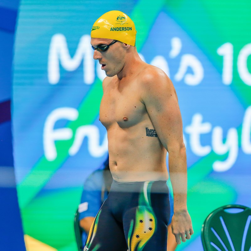 Male Paralympic Swimmer Michael Anderson