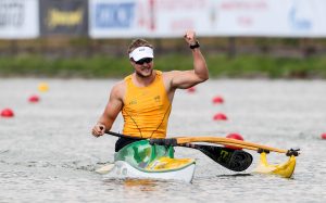 Image of Curtis McGrath in action while para-canoeing