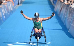 An image of Bill Chaffey during a para-triathlon event