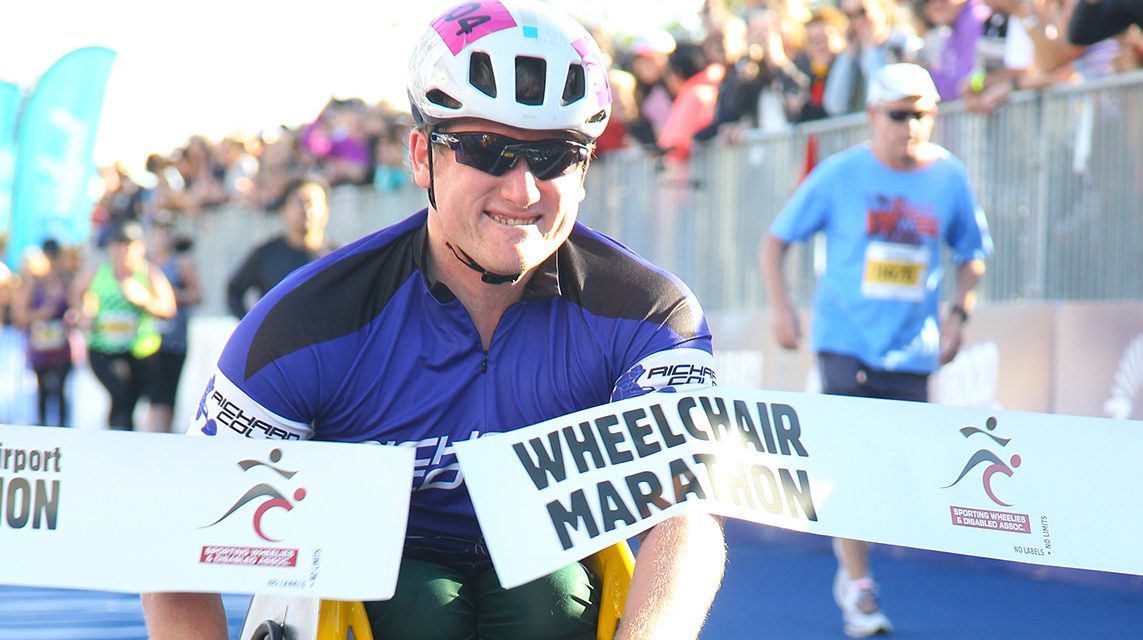 Colman victorious in wheelchair marathon on Gold Coast