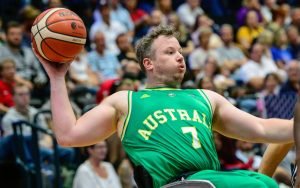 An image of Shaun Norris in action during Wheelchair Basketball
