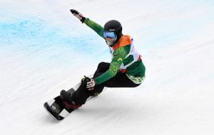 An image of Ben Tudhope while snowboarding