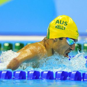 An image of Ahmed Kelly in action during swimming