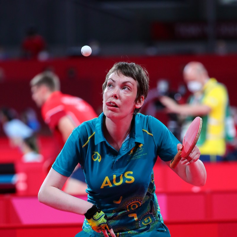 Female Para-table tennis player Rebecca Julian Competing in the Tokyo 2020 Paralympic Games Representing Australia