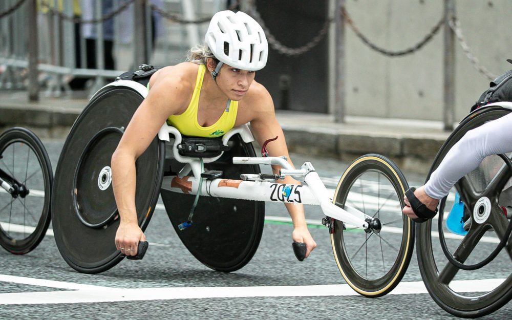 Australian Paralympian Madison de Rozario competing in the marathon