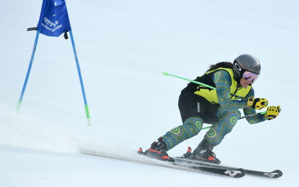 Australian Paralympian Melissa Perrine in action at Beijing 2022
