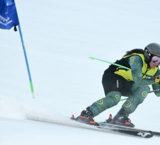 Australian Paralympian Melissa Perrine in action at Beijing 2022