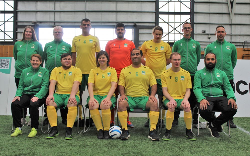 Australia’s Bilbies blind football team.