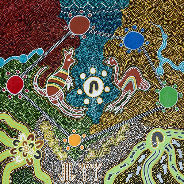 Artwork by First Nations artist, Uncle Paul Calcott