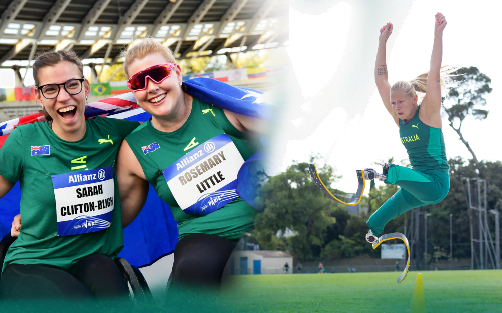 Australian athletics athletes Sarah Clifton-Bligh, Rosemary Little and Vanessa Low.