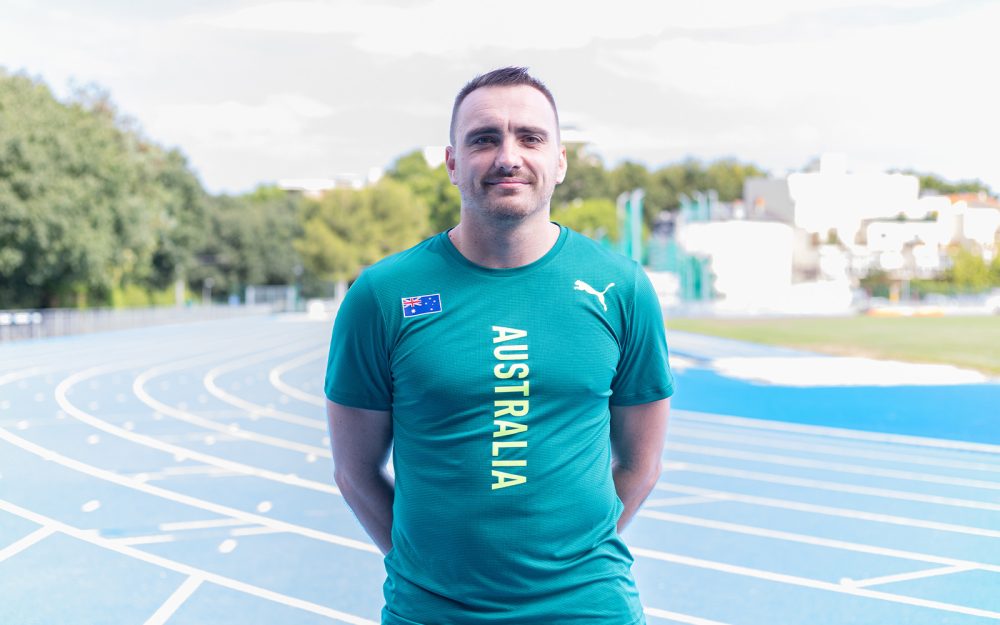 Australian Paralympian Michal Burian smiling.