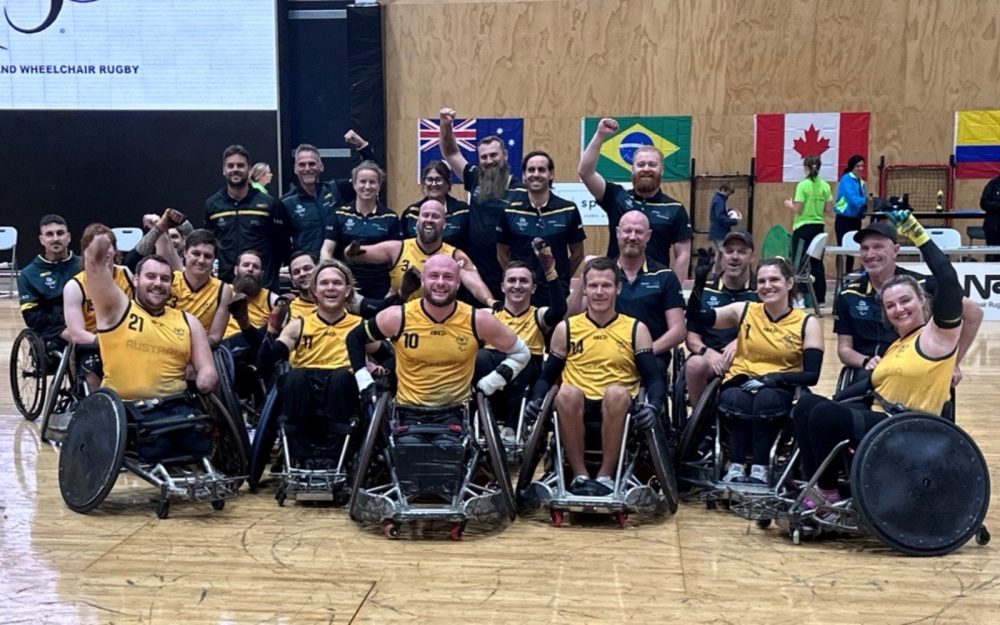 The Australian Steelers after winning the gold medal match against Canada.