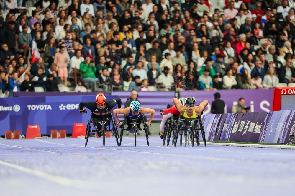 Madison de Rozario competing on Day 2 in Paris 2024