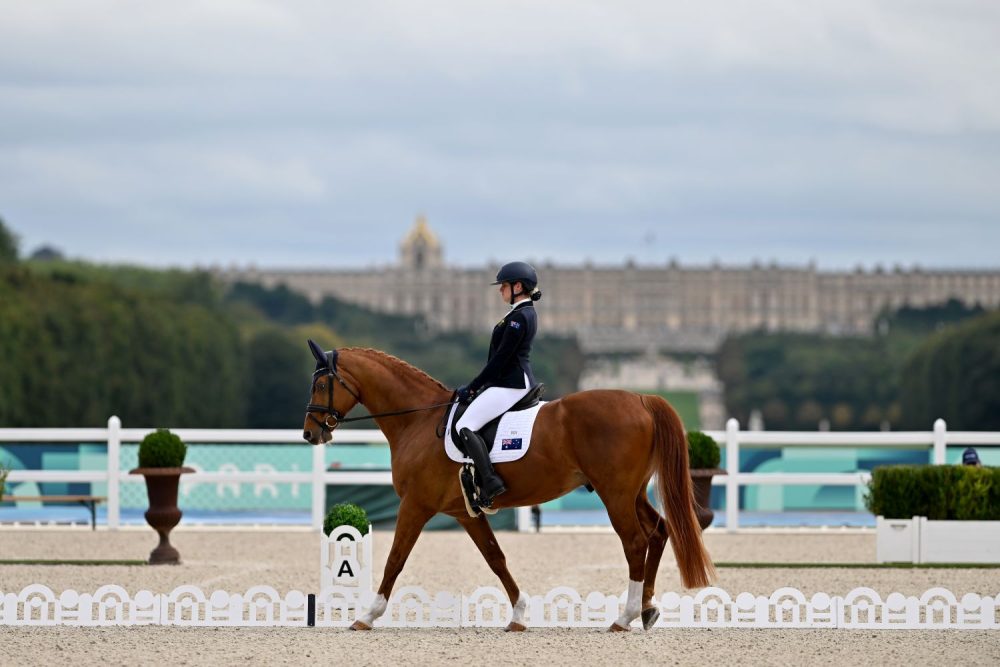Para-equestrian rider Stella Barton at the Palace of Versailles on Day 6 of the Paralympic Games in Paris.