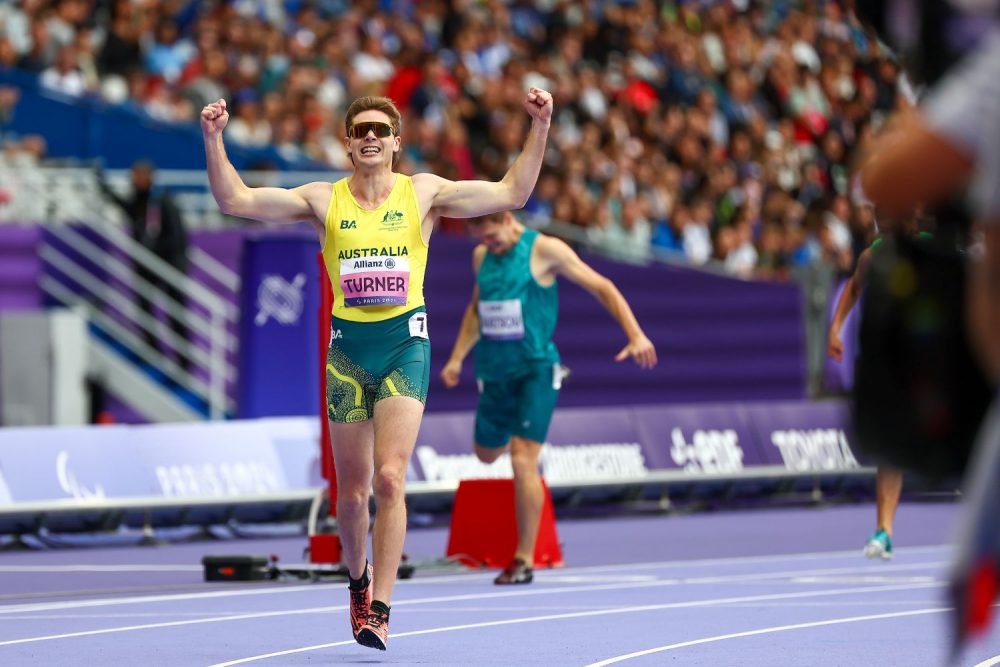 James Turner winning gold on day 6 of the Paris Paralympic Games